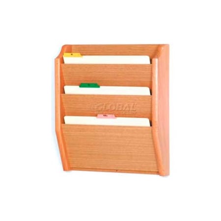 Wooden Mallet Wooden Mallet 3 Pocket Legal Size File Holder, Light Oak CH17-3LO